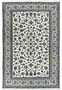 6'7 x 9'9 all over Persian Nain 9 LA rug with ivory field and blue floral desig