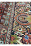 Zoomed backside detail highlighting dense knots and strong foundation typical of Persian Bijar iron rugs