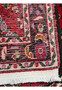 Backside view of a Persian Darjazin rug showing tight, even knotting, wool foundation, clear pattern visibility, and authentic village weaving technique