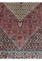 Lower section of a Persian Bijar rug displaying geometric transitions, strong wool construction, and tightly packed motifs with clear definition