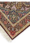 3x5 Persian Qum pure silk rug Varmaluei burgundy navy gold silk pile depth sheen rolled