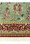 3x5 Persian Qum pure silk rug signed Motevasel crimson floral border ivory fringe lower border