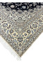 9x12 Persian Nain Habibian 6La rug corner edge ivory border navy field transition silk