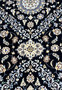 Pattern detail of 3x15 Persian Nain 6La Habibian runner, allover floral with connecting rosette