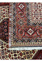 Back of handmade 10x13 Persian Bijar iron rug showing tight weave and cotton foundation