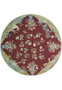 5 x 5 Flat Weave Round Needlepoint Rug