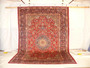 Full Glory - Persian Isfahan Rug: Capture the entire breathtaking 9'8 x 13'7 Persian Isfahan rug in all its glory, showcasing its beauty and intricate design