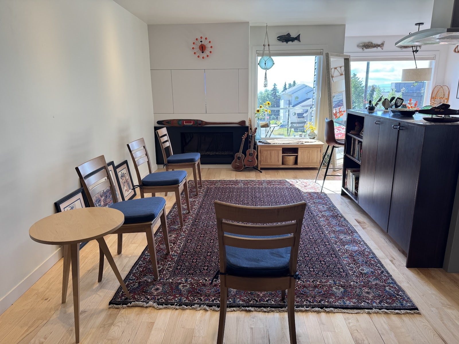 Customer photo of a Persian rug with rich deep colors from a five star review