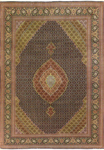 Tabriz Wool and Silk Mahi - 60 line - Handmade Persian Rug