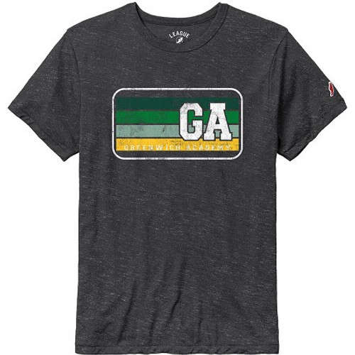 Charcoal tee with stripes