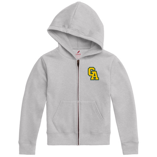 gray full zip hoodie youth
