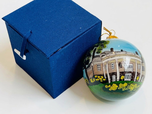 Holiday RWC Hand Painted glass ornament
