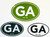 Oval car magnet GA