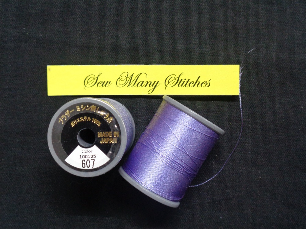 Brother Embroidery Thread wisteria Violet 607 - Sew Many Stitches