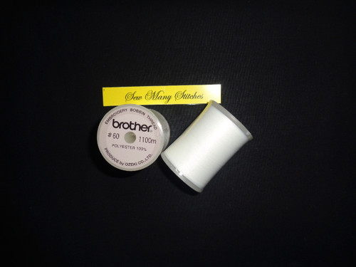 Brother Embroidery Sewing / Bobbin Fill White 1100m 60w