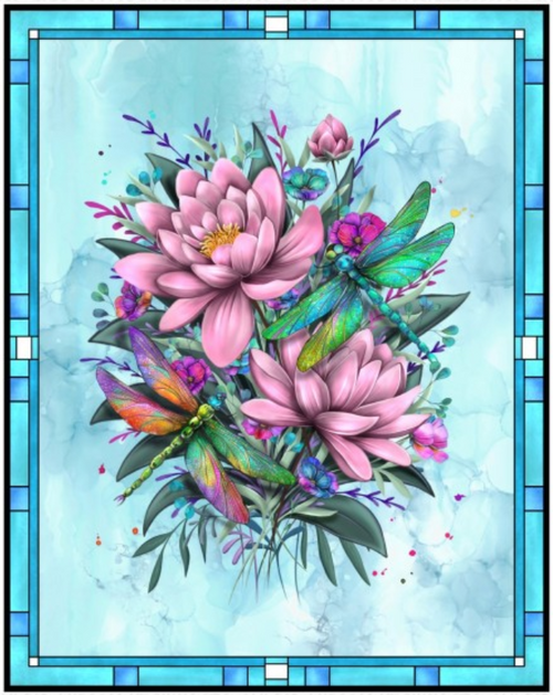 Dragonflies Panel Col 101 90cm