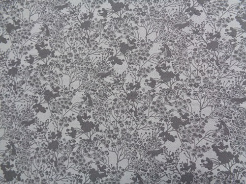 Garden Delights 3 Tonal Floral Med Grey