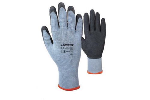 POLYESTER GLOVES WITH LATEX COATING