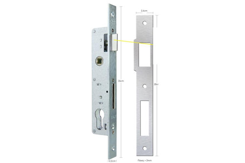 NARROW ZINC ALLOY LATCH & DEAD BOLT