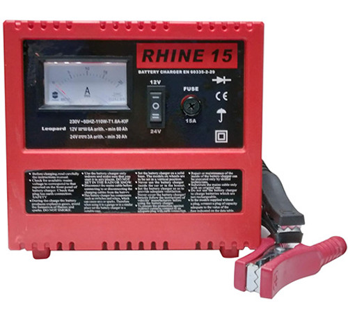 RHINE 15 - CAR BATTERY CHARGER 12/24V 