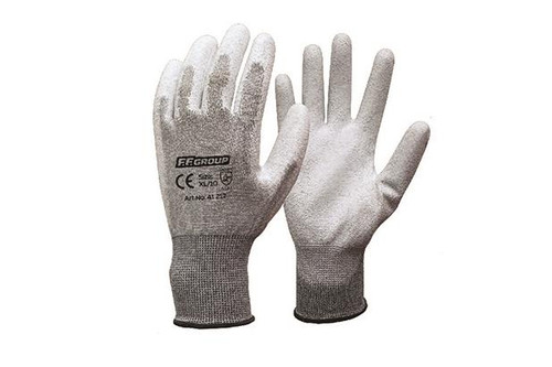 ANTISTATIC PU COATED GLOVES WITH POLYESTER & CARBON FF GROUP ANTISTATIC PU COATED GLOVES WITH POLYESTER & CARBON FF GROUP