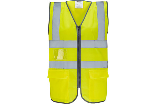 YELLOW ZIP UP HI VISIBILITY VEST YELLOW ZIP UP HI VISIBILITY VEST