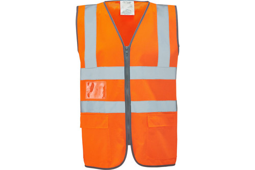 ORANGE ZIP UP HI VISIBILITY VEST ORANGE ZIP UP HI VISIBILITY VEST