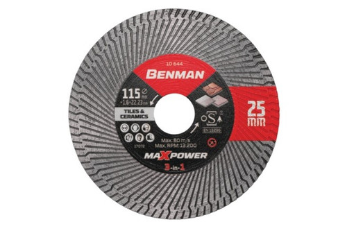 10644 - DIAMOND CUTTING BLADE FOR TILES 3-IN-1 MAXPOWER