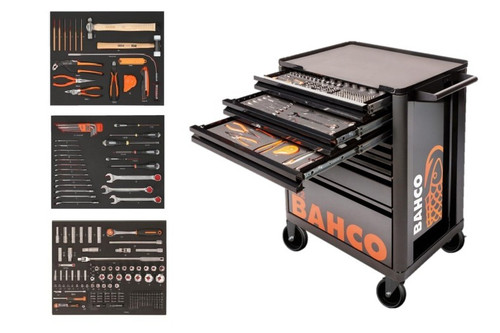 1472K7BKFFSD - 7 DRAWER TOOL TROLLEY WITH 216 TOOLS 