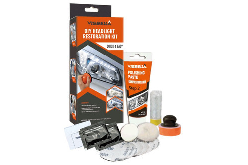VISBELLA DIY HEADLIGHT RESTORATION KIT FOR MANUAL SANDING