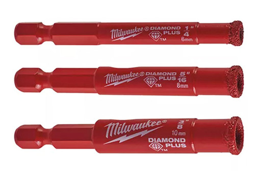 4932471771 - DIAMOND PLUS DRILL SET 1/4" (WET/DRY)  3PCS