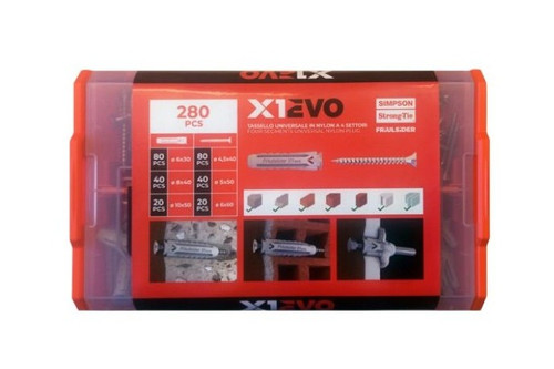X1EVO - X1 CASE WITH PLUGS & SCREWS (280 PCS)