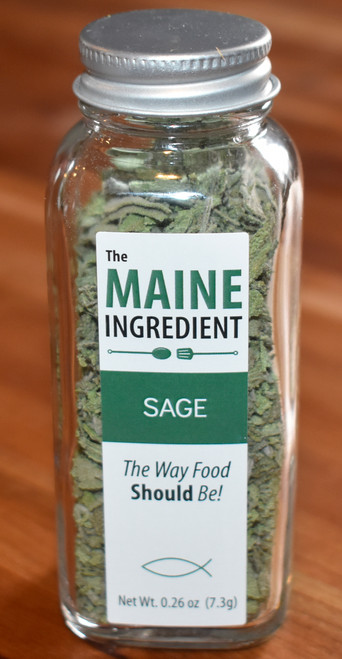 The Maine Ingredient organic dried sage bottle front The Maine Ingredient organic dried sage bottle front