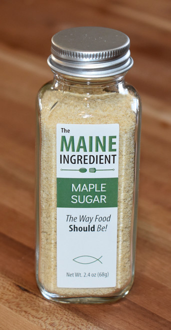 The Maine Ingredient organic maple sugar bottle front The Maine Ingredient organic maple sugar bottle front