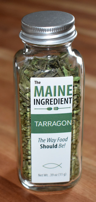 The Maine Ingredient organic dried tarragon bottle front The Maine Ingredient organic dried tarragon bottle front