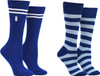 Doctor Who Cosplay Socks (13th Doctor's Rugby Style Crew Socks & Embroidered TARDIS) - Fits Ladies size 4-10 (2 Pairs)
