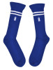 Doctor Who Cosplay Socks (13th Doctor's Style - Ribb Crew with Embroidered Tardis and Bell Cuff) - Fits Ladies size 4-10 (1 Pair)