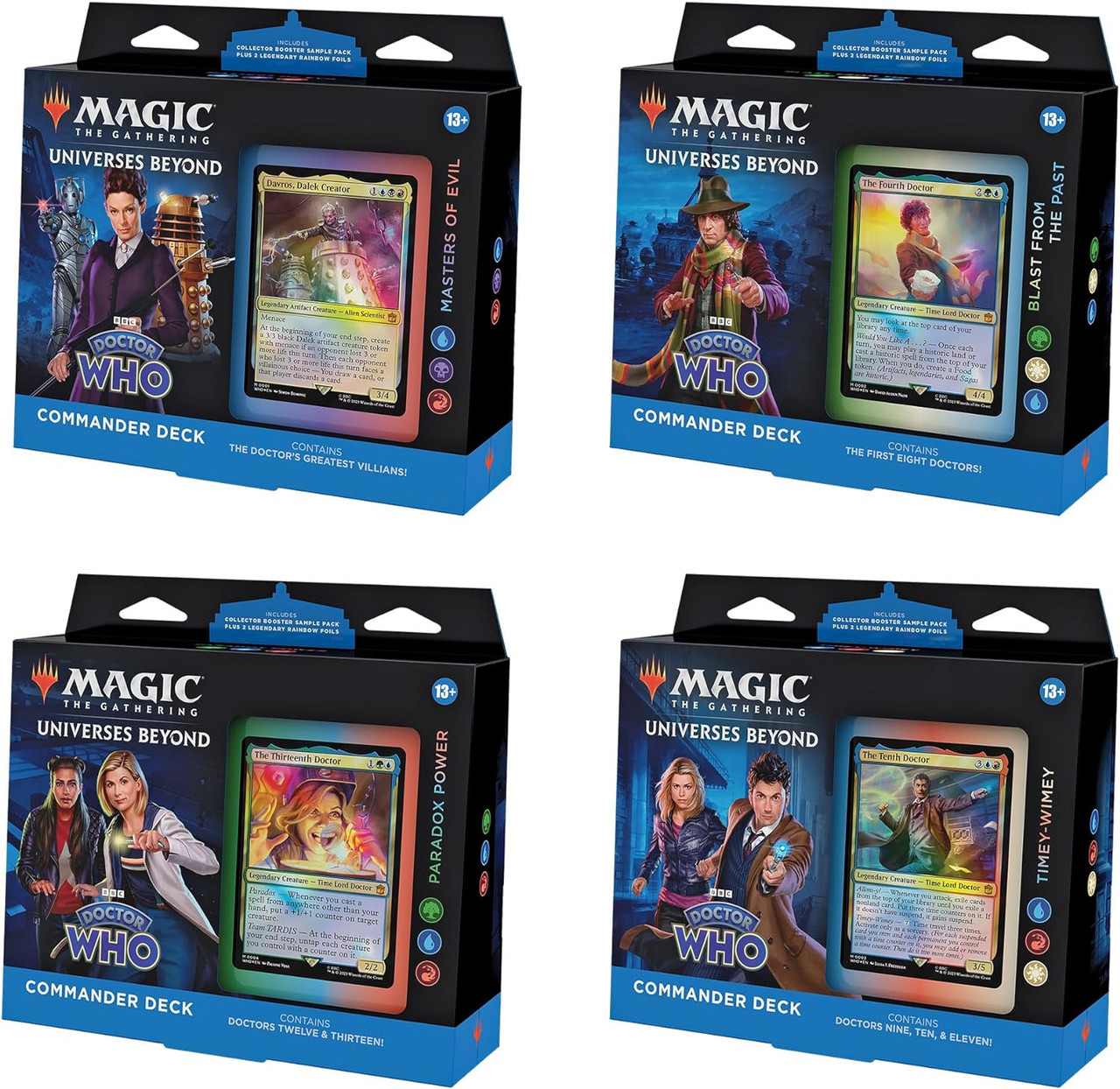 Magic The Gathering DOCTOR WHO Commander Deck - ALL FOUR SETS (4
