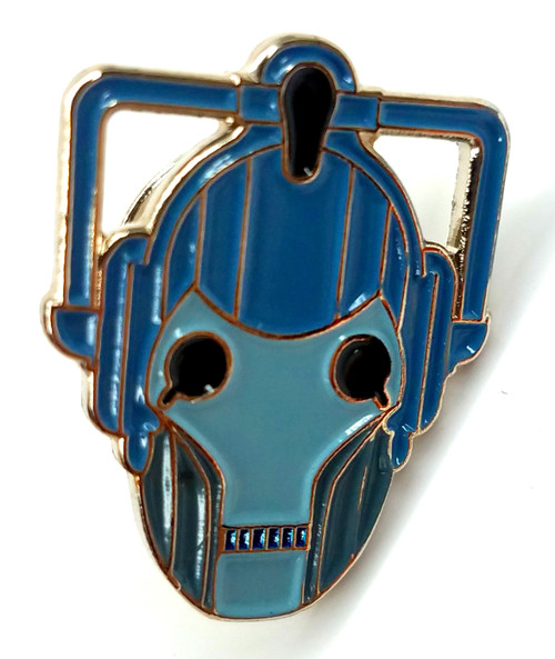 Doctor Who UK Imported Lapel Pin - CYBERMAN HEAD (New Series Style)