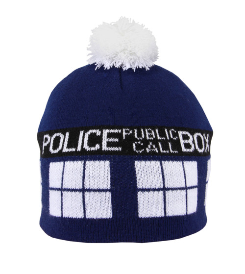 BBC Doctor Who: TARDIS Knit Pom Beanie Hat (Last Few)
