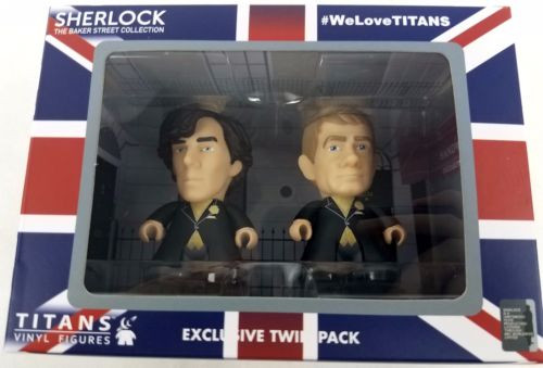 BBC SHERLOCK - Sherlock Holmes and Doctor Watson - Wedding Day - Titan Vinyl Figure Set - Entertainment Earth Exclusive