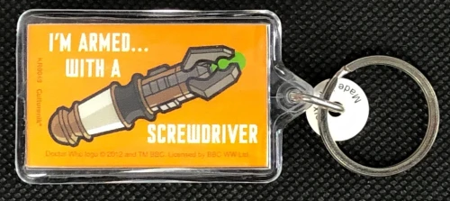Doctor Who: SONIC SCREWDRIVER - Lucite Keyring Keychain by Culturenik