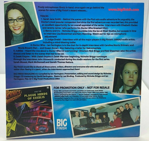 BIG FINISH CD MAGAZINE - UK Imported Promotional audio ISSUE #2