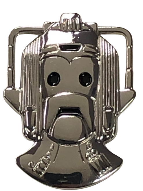 Doctor Who Exclusive Lapel Pin - 3D 1980s CYBERMAN Head (Silver)