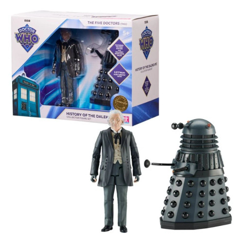 DOCTOR WHO: HISTORY OF THE DALEKS #13 - 'FIVE DOCTORS' - Action Figure Set of 2 - Character Options
