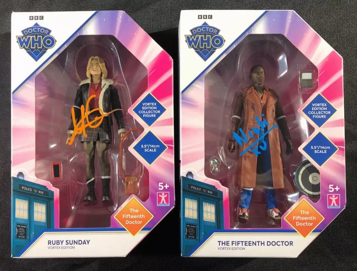 Doctor Who: FIFTEENTH DOCTOR & RUBY SUNDAY - Signed Action Figure