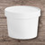 8 oz. White Poly Paper Food Cup with Vented Lid - 25/Sleeve VB8FCWC