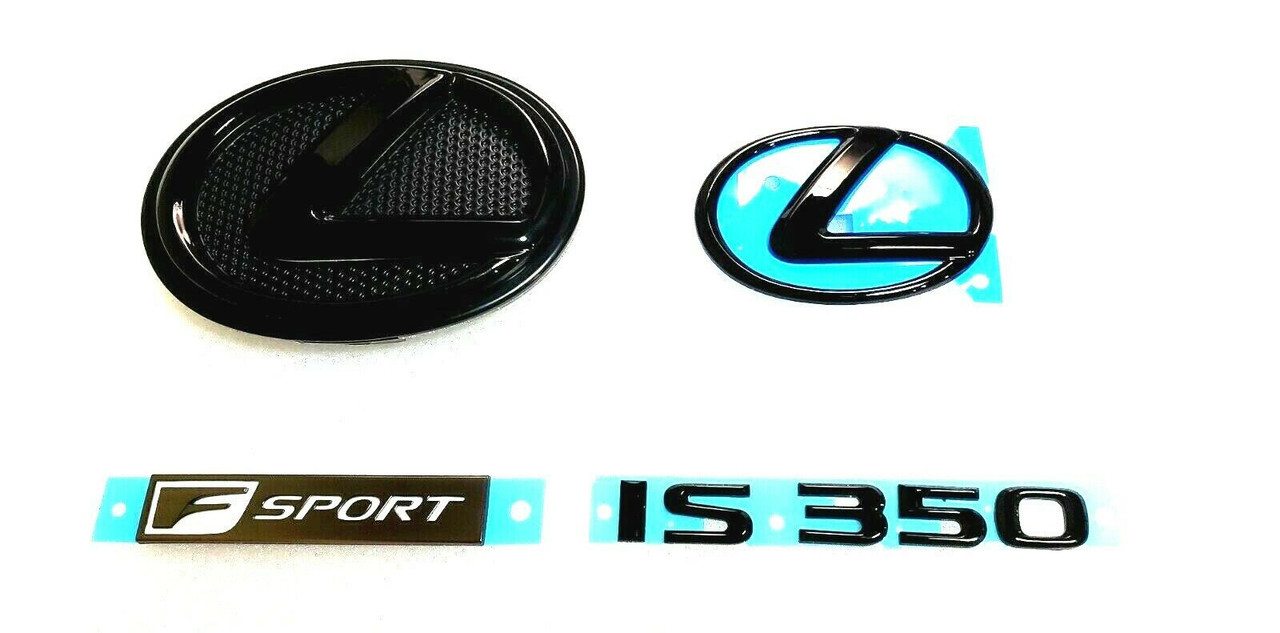 14-20 FITS NEW LEXUS IS350 EMBLEM BLACK PEARL FRONT & REAR KIT F SPORT