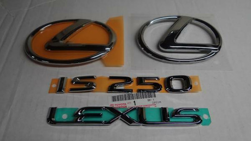 06-10 NEW OEM LEXUS IS250 CHROME EMBLEM KIT COMPLETE CAR 2006 2007 2008 09 10