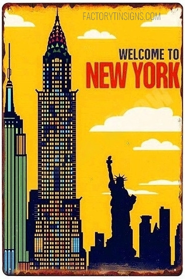 Welcome To New York USA - FactoryTinSigns